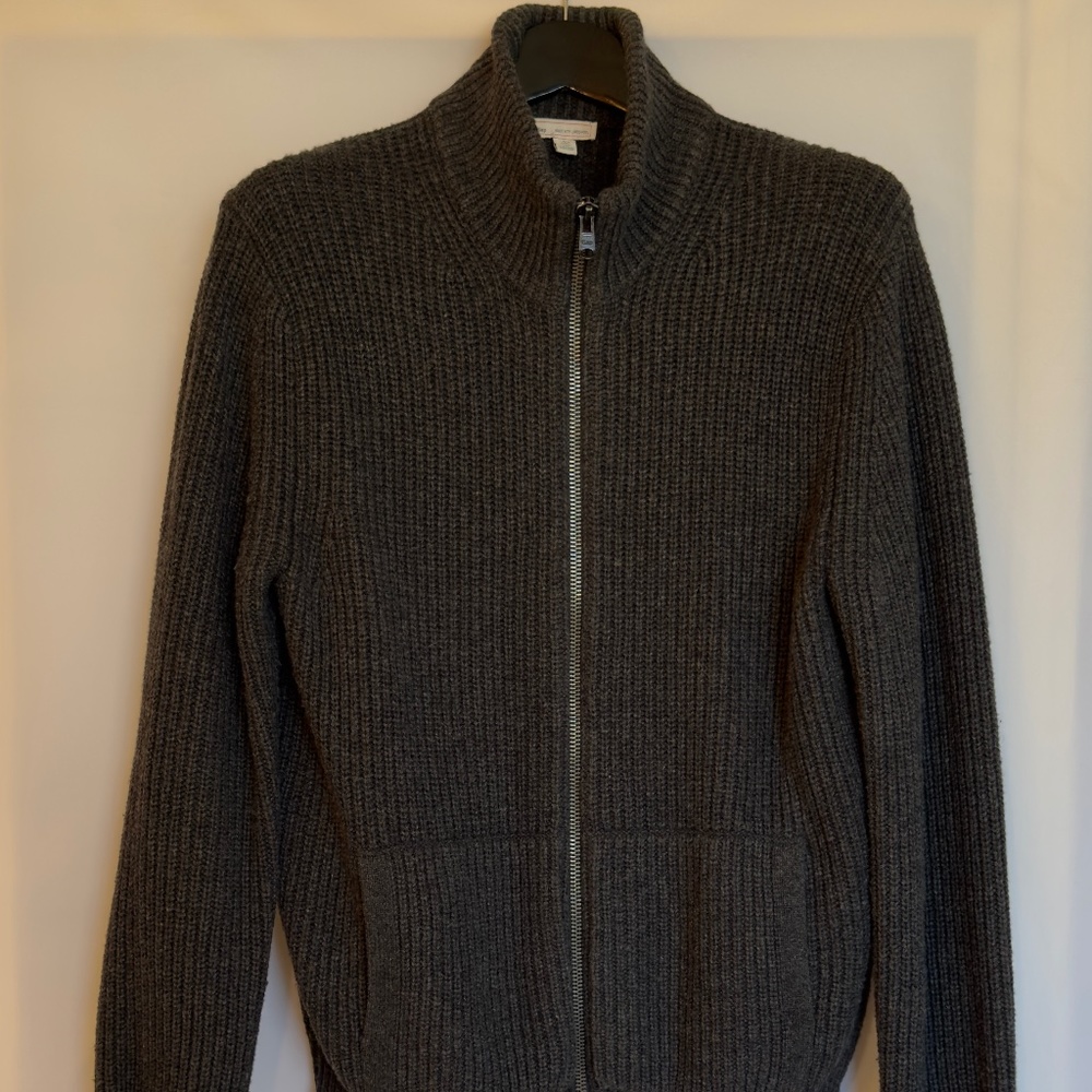 GAP Men's Gray Zip-Up Sweater